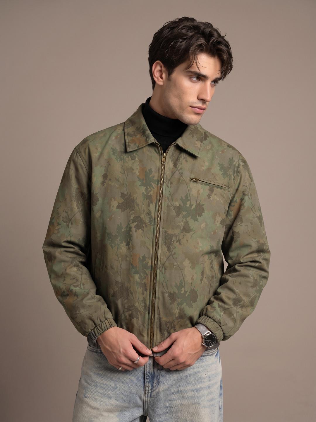 glitchez Camouflage Bomber Jacket - Image 1