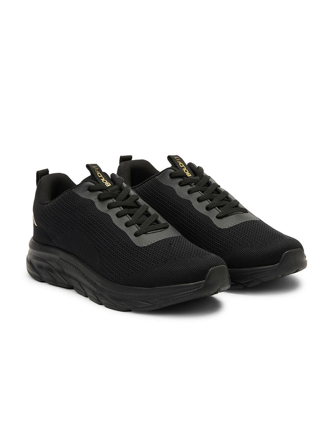 BOLDFIT Men Black Driftr Running Shoes - Image 1