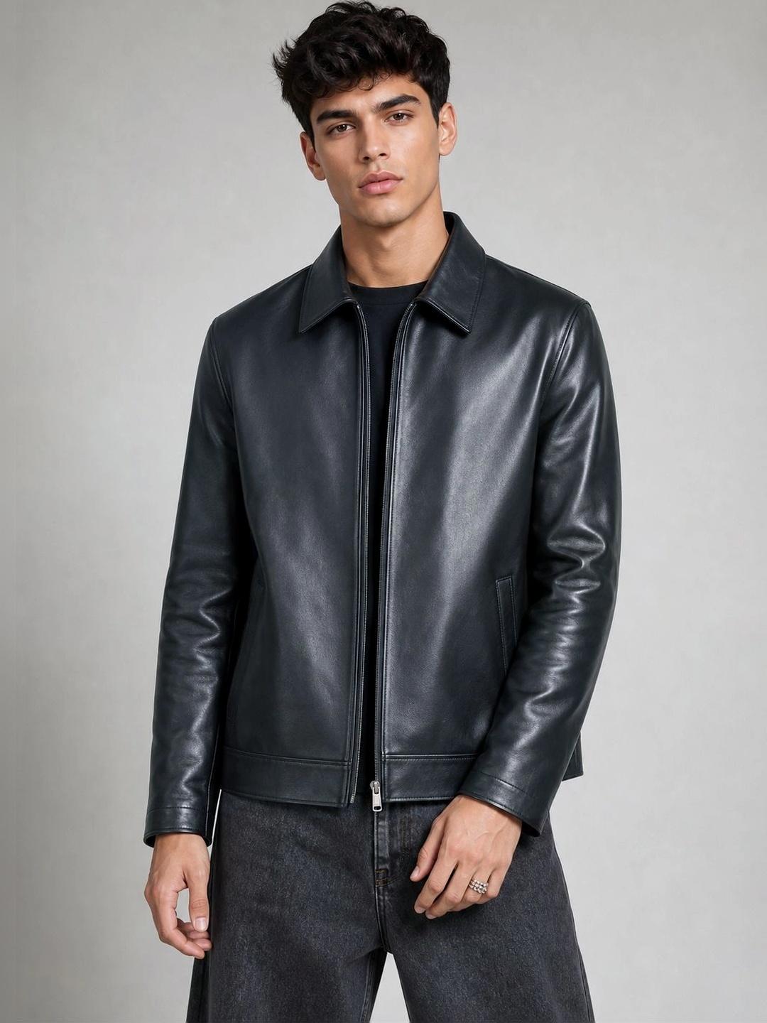HERE&NOW Men Leather Jacket - Image 1
