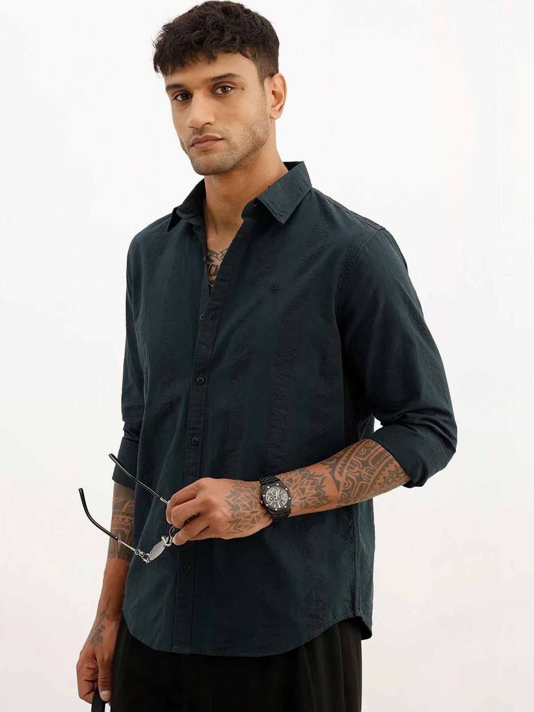 WROGN Men Slim Fit Casual Shirt - Image 1