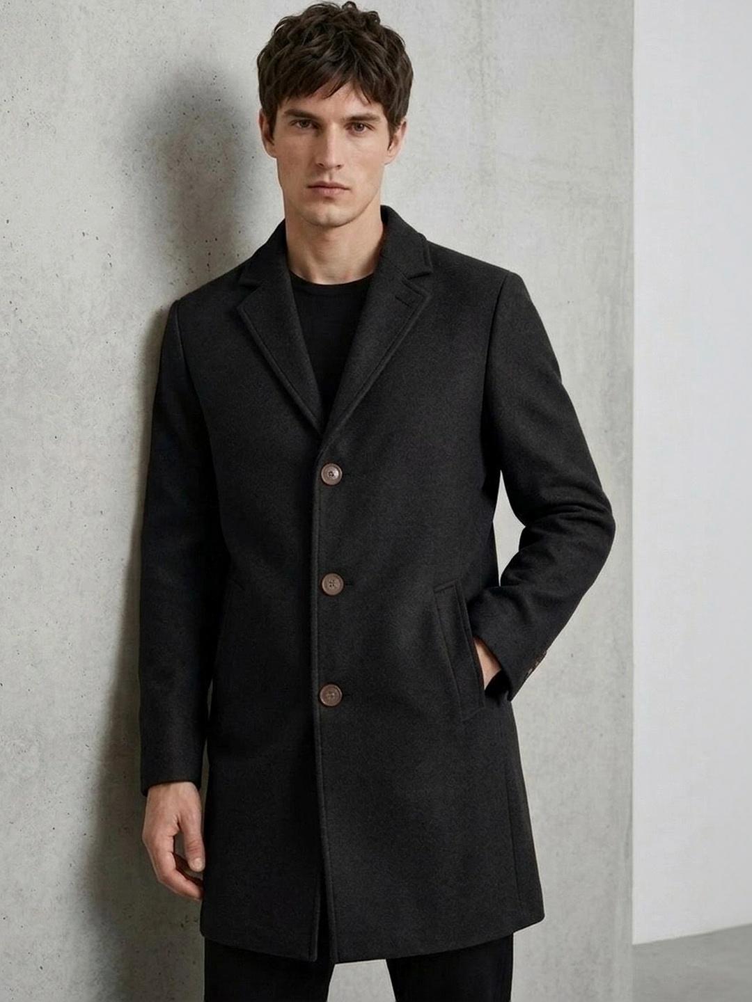 StyleCast Double Collar Knee Length Overcoat - Image 1