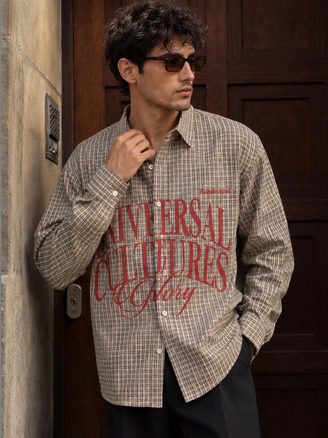 Powerlook Men Checked Casual Shirt - Image 1