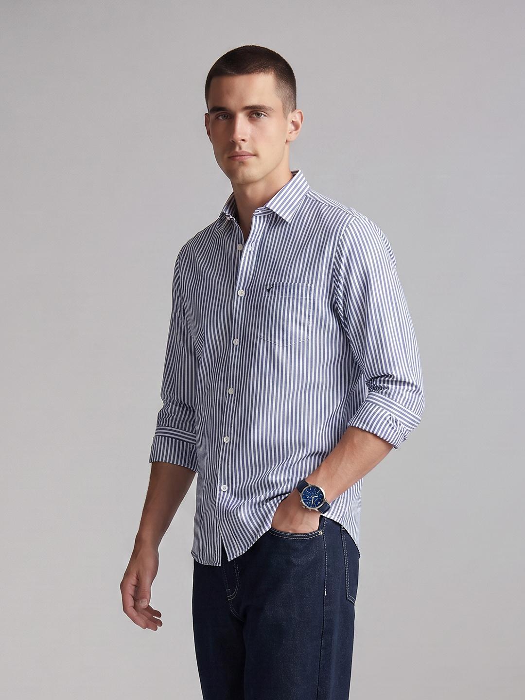 Allen Solly Slim Fit Striped Casual Shirt - Image 1