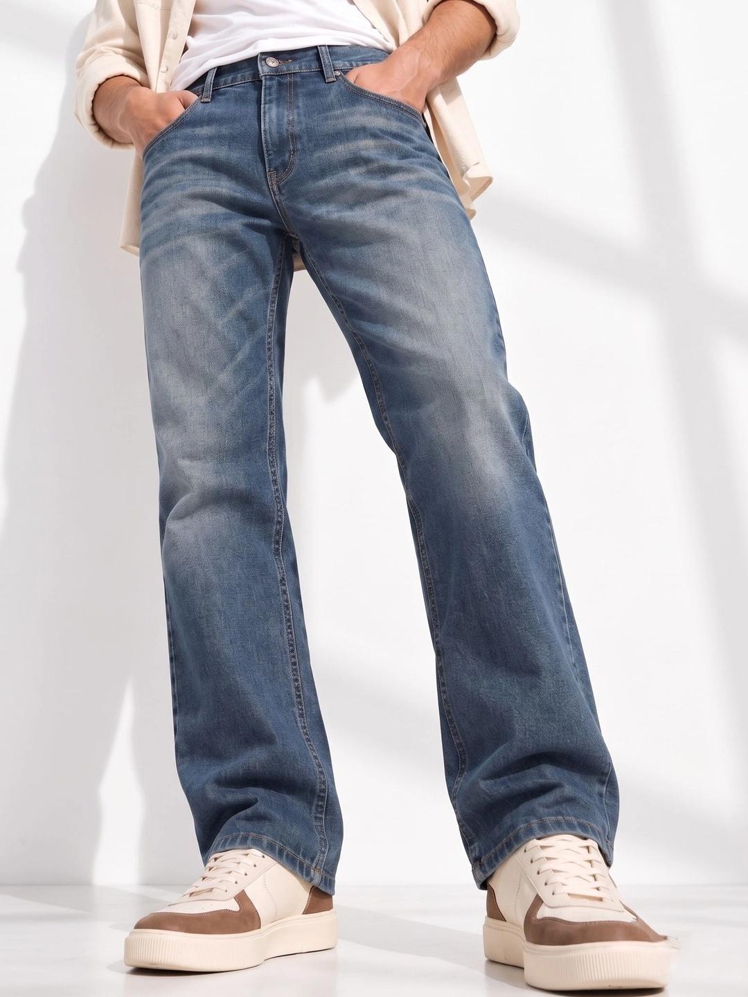 zayla Men Regular Fit Mid-Rise Light Fade Stretchable Jeans - Image 1