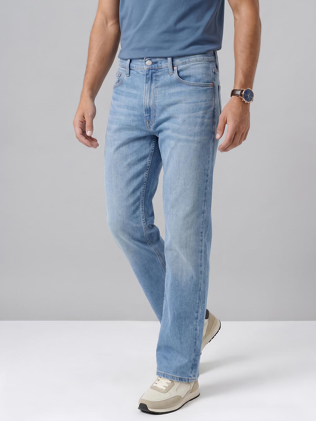 Levis Men 555 Relaxed Straight Fit Stretchable Jeans - Image 1