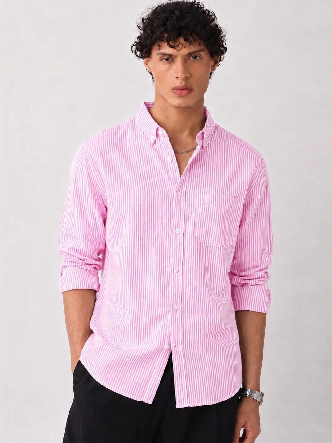 HENSHIKA Men Standard Striped Casual Shirt - Image 1