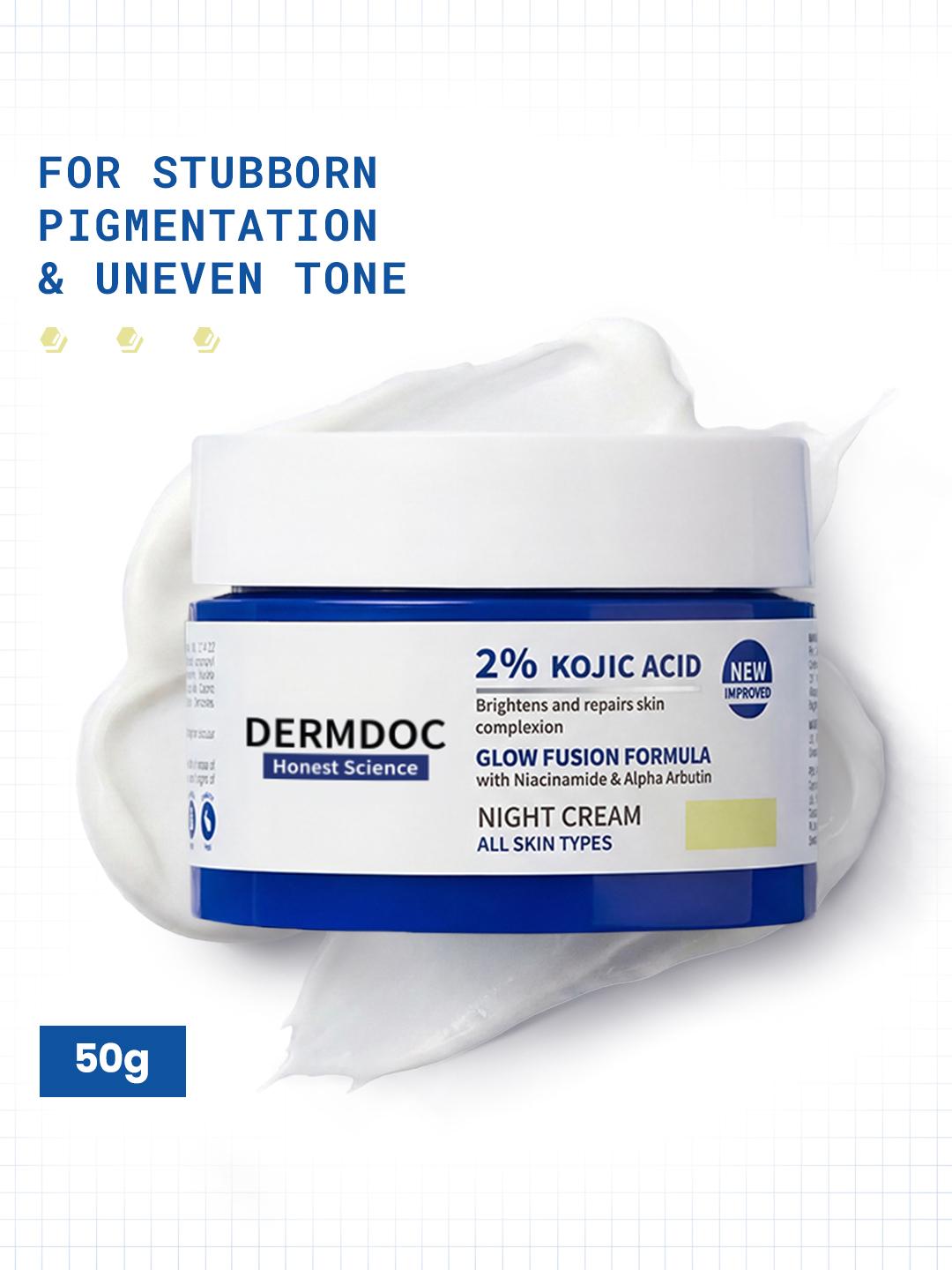 DermDoc 2% Kojic Acid Glow Fusion Night Cream 50g - Image 1