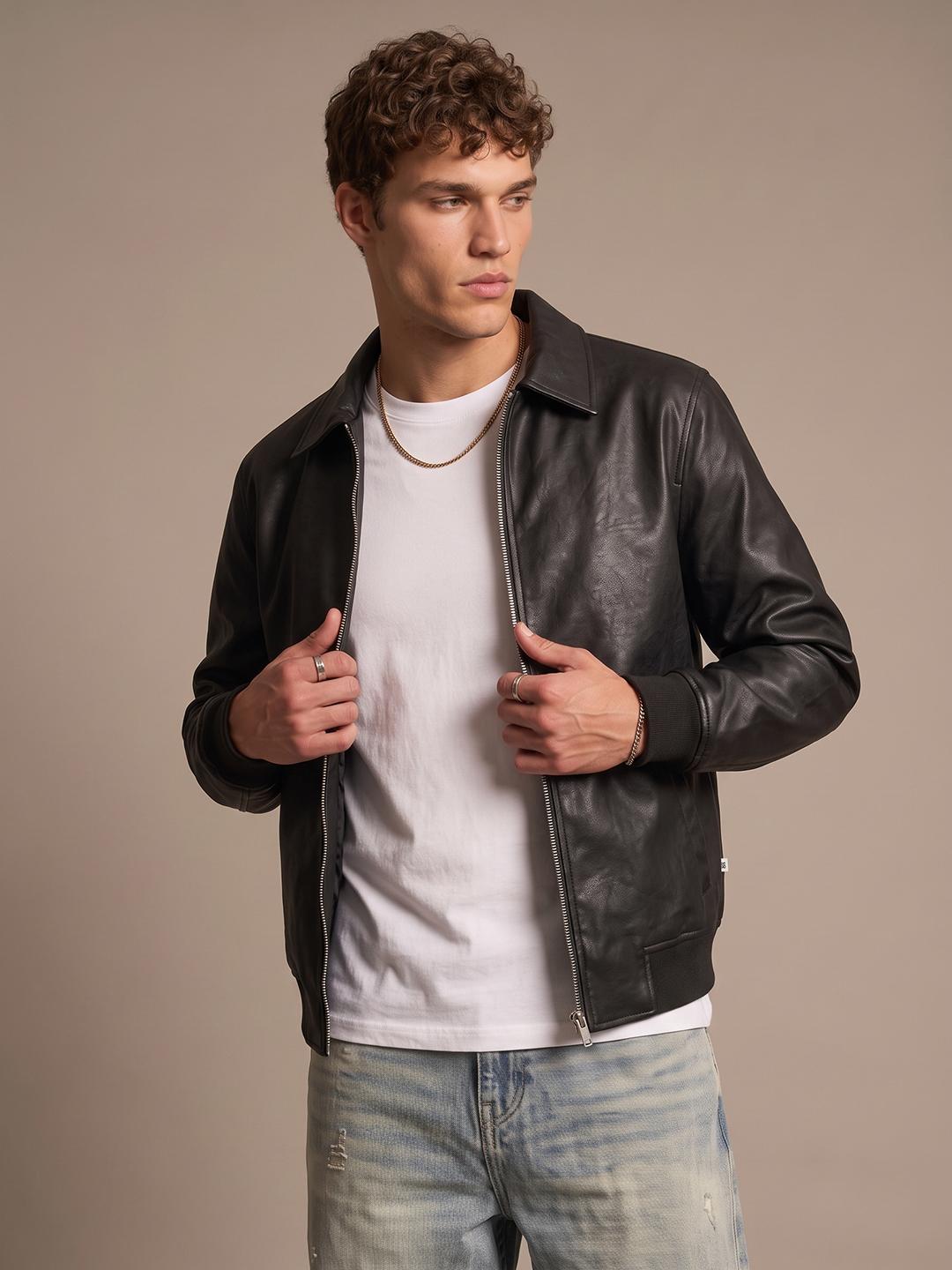 glitchez Men Relaxed Fit Bomber Jacket - Image 1