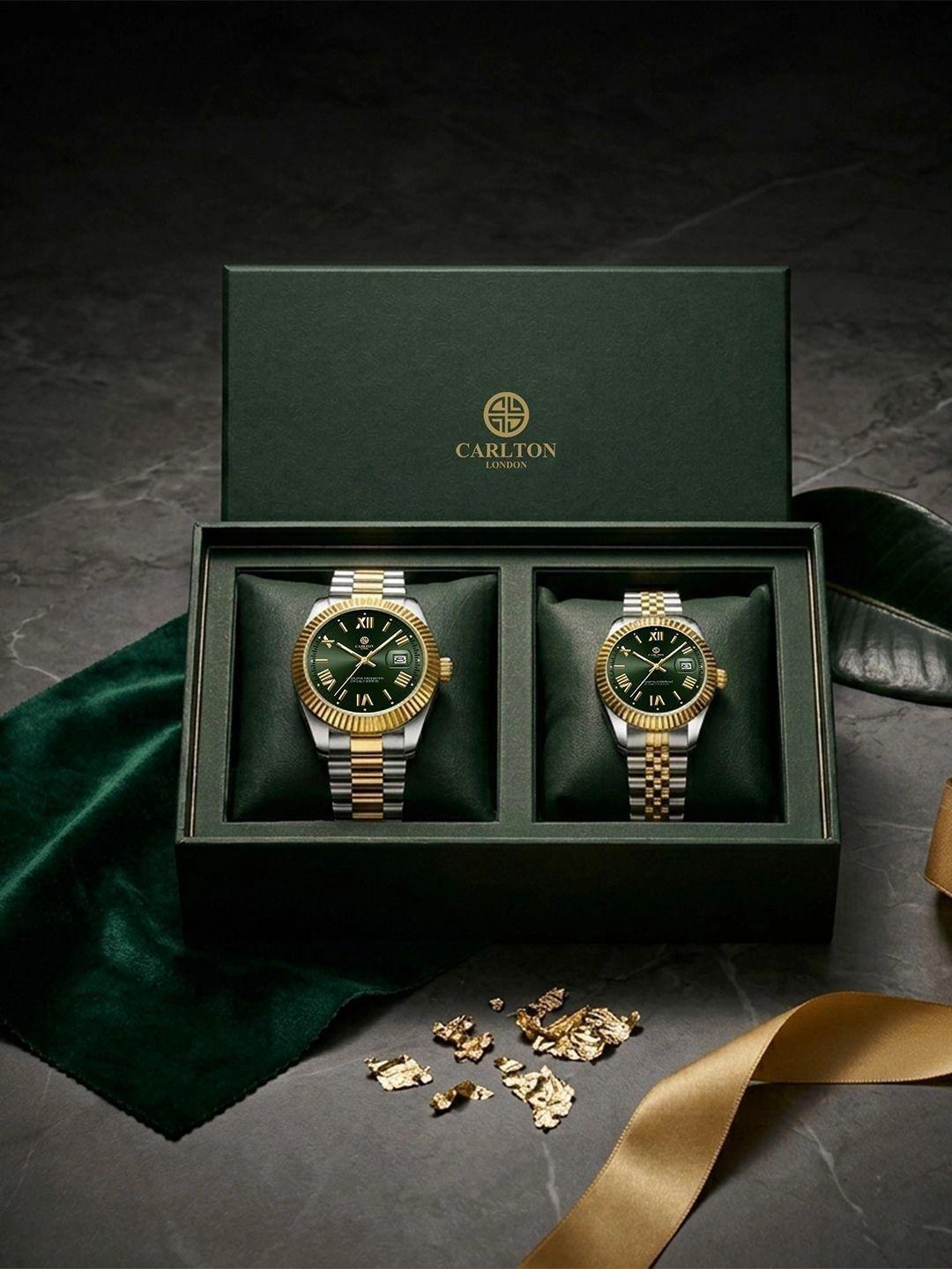 Carlton London Stainless Steel Watch Gift Set CLPLG134 - Image 1