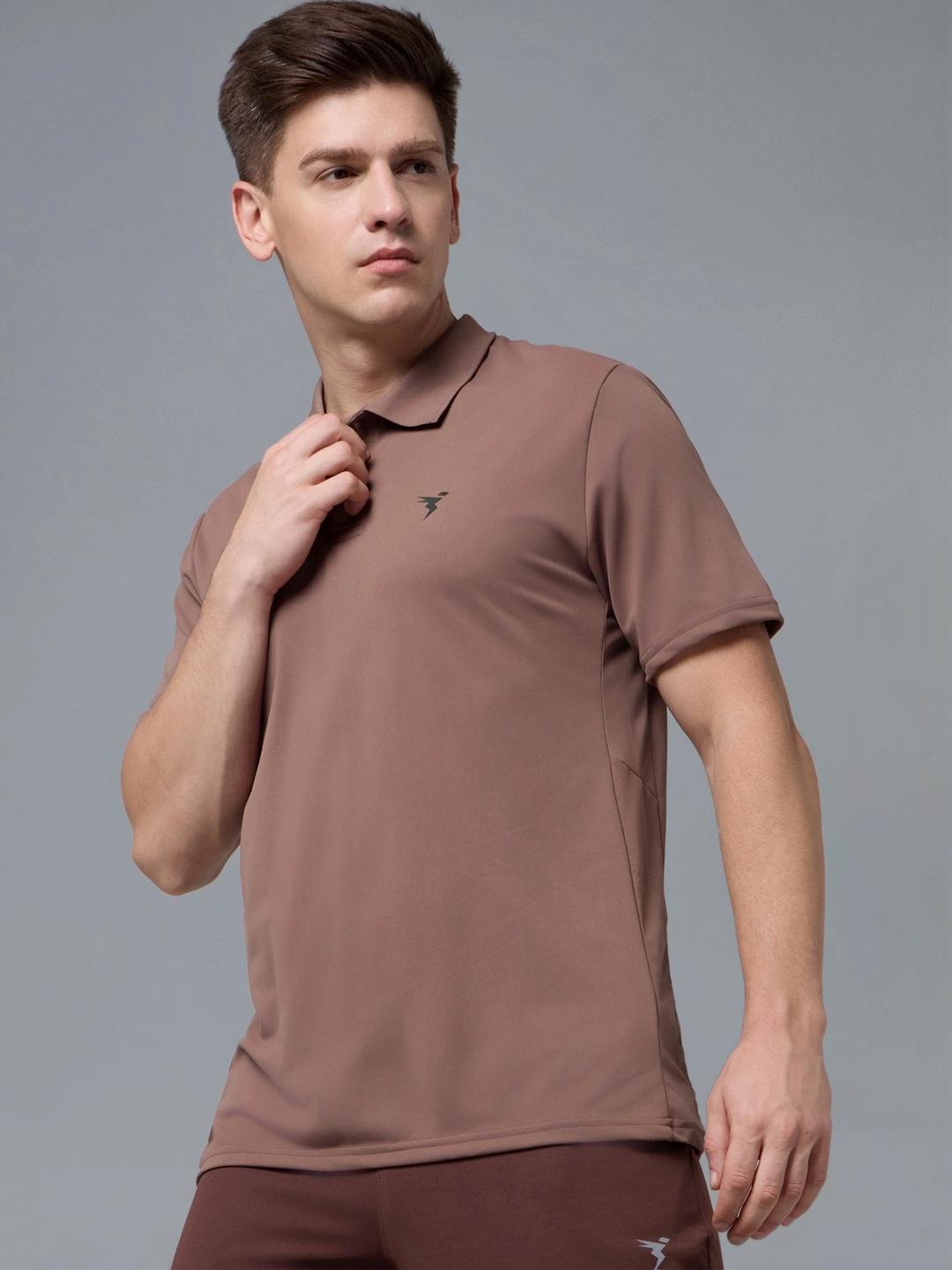 Technosport Men Brand Logo Polo Collar Slim Fit T-shirt - Image 1