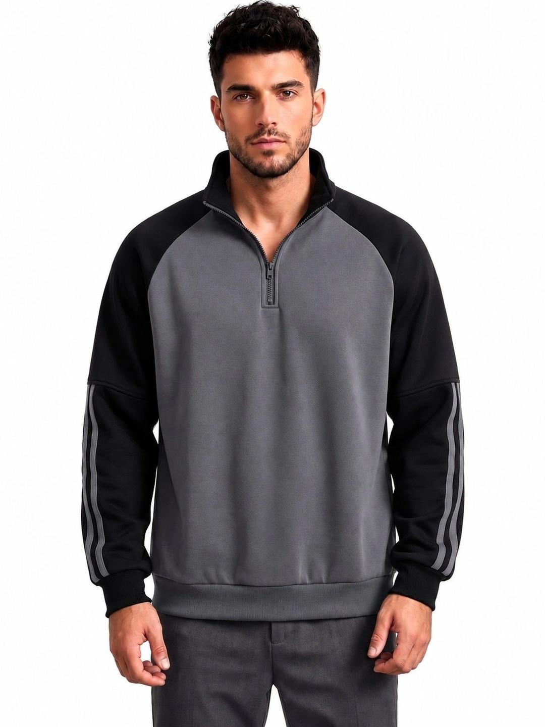 The Modern Soul Men Colourblocked Sweatshirt - Image 1