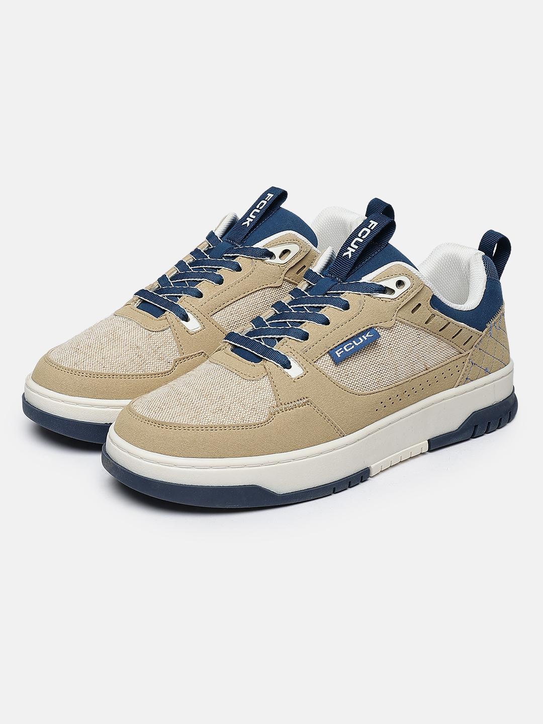 FCUK Men Textured Colourblocked Sneakers - Image 1