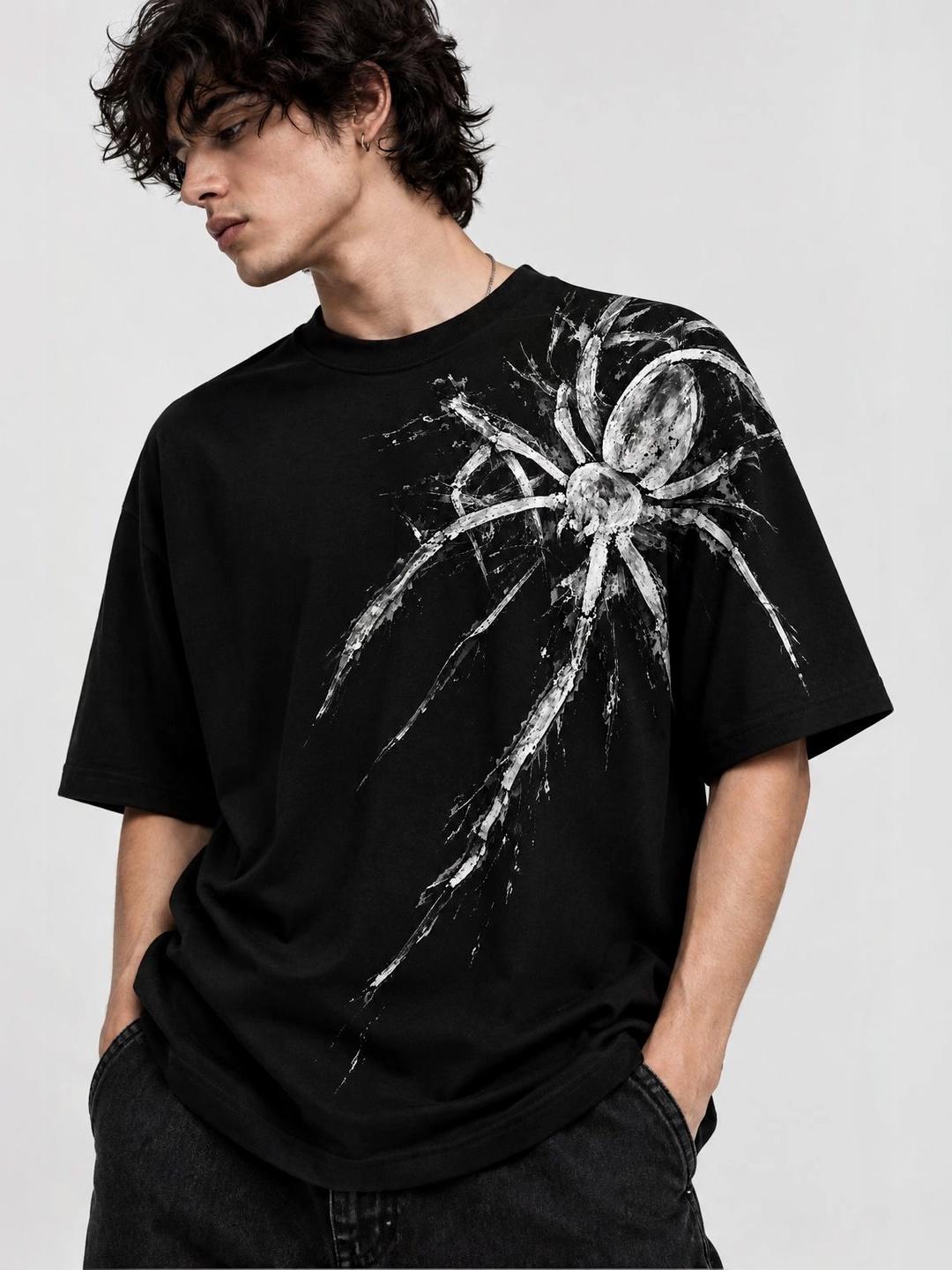 wearonsoul Men Printed Drop-Shoulder Sleeves T-shirt - Image 1