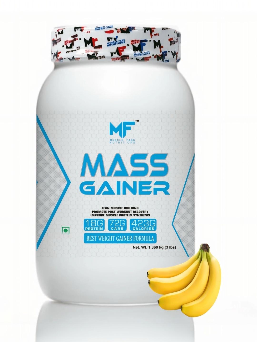 muscle fabs Mass Gainer - 1.36 Kg - Banana Flavor - Image 1