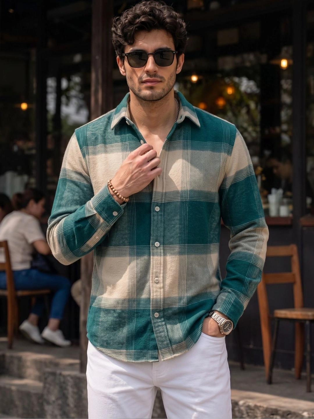 Deelmo Men Standard Checked Casual Shirt - Image 1