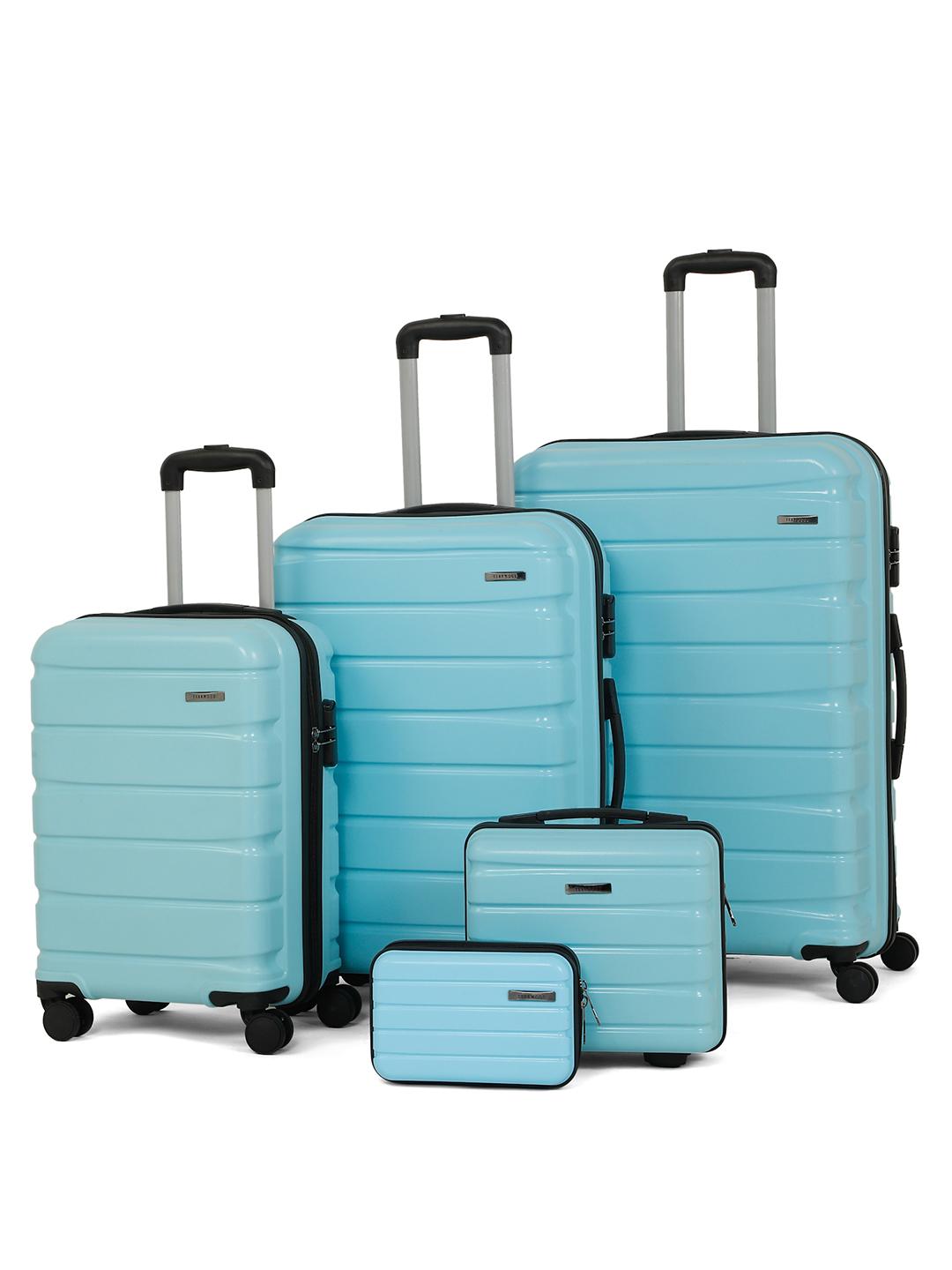 Teakwood Leathers 5-Piece Hard-Sided Suitcase Set Pack of 5 - Image 1