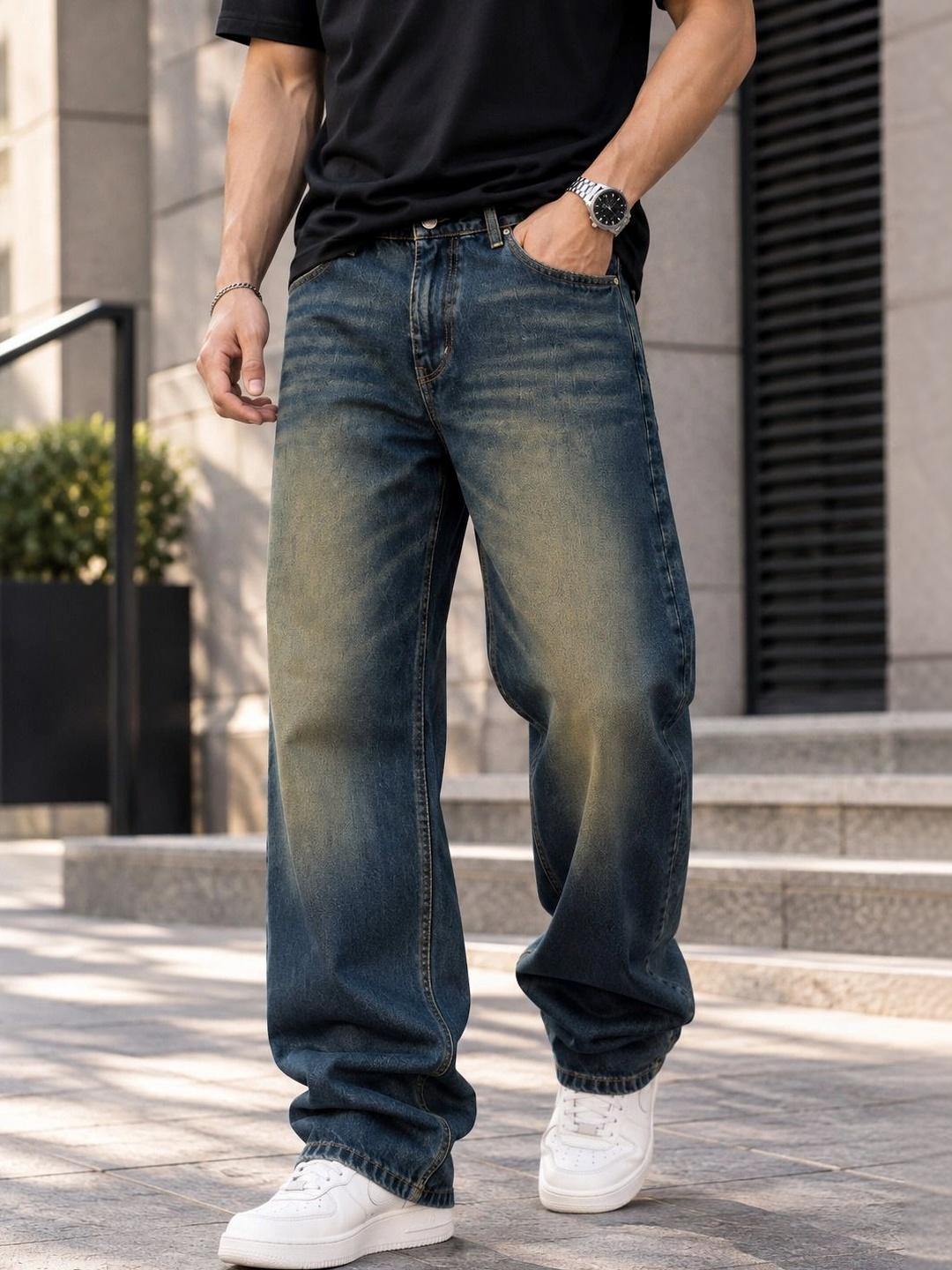 MQ Denim Men Straight Fit Mid-Rise Jeans - Image 1