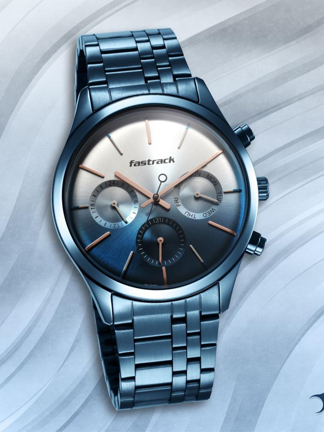 Blue Dial Fastrack Chronograph Watch Belt Buy Fastrack Men Blue