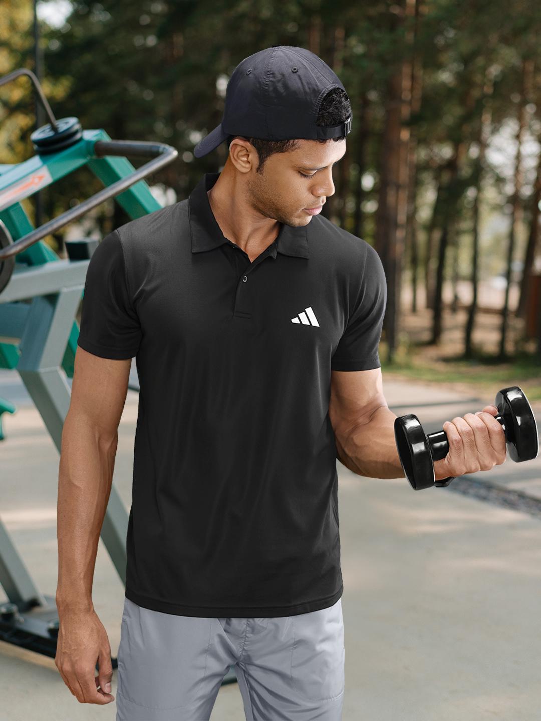 メンズウェア TFW49 SIDE MESH COLLARLESS POLO size XL Buy ADIDAS Men Printed Polo Collar Training Essential T-shirt