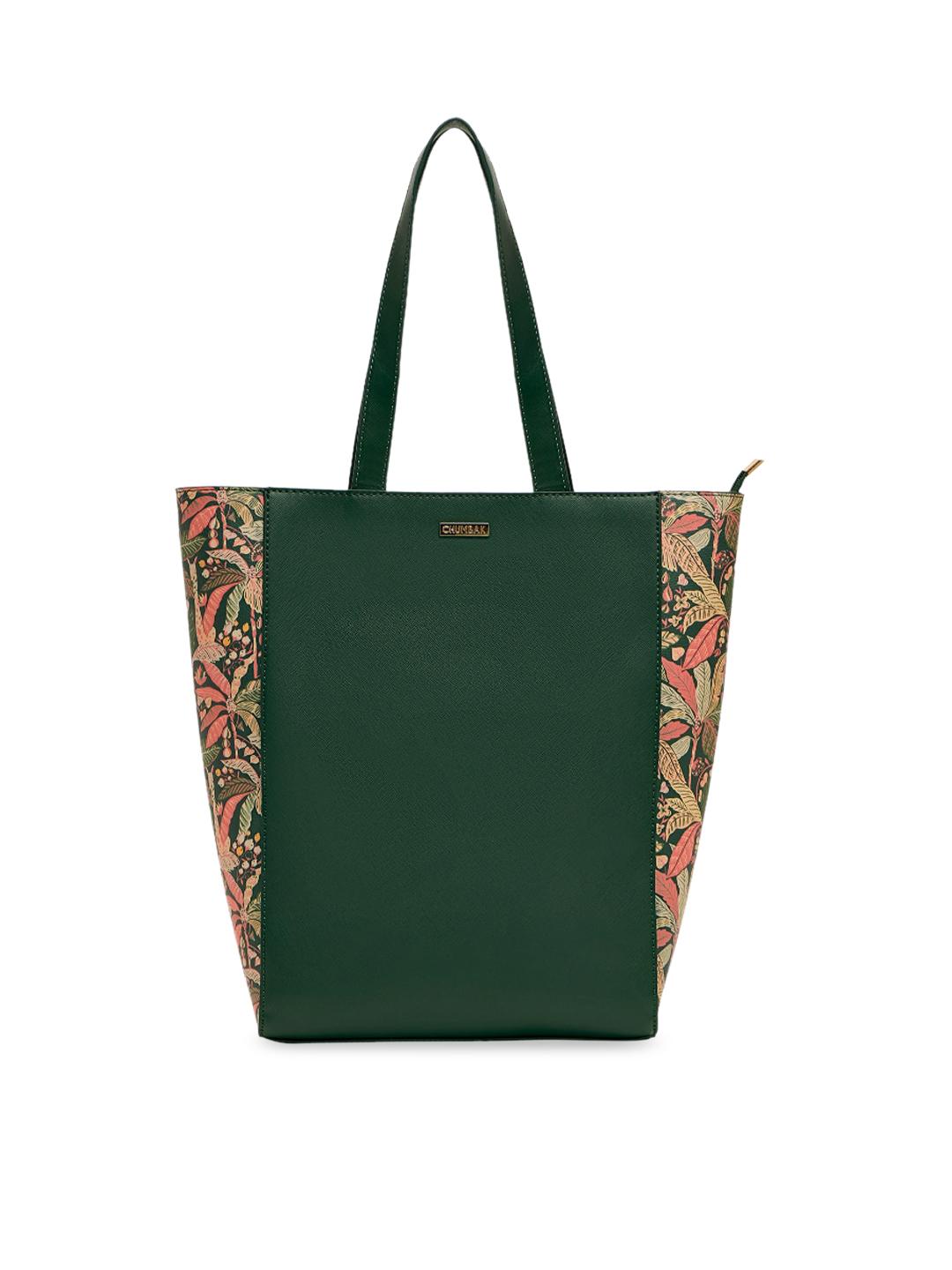 Chumbak Green PU Bucket Shoulder Bag