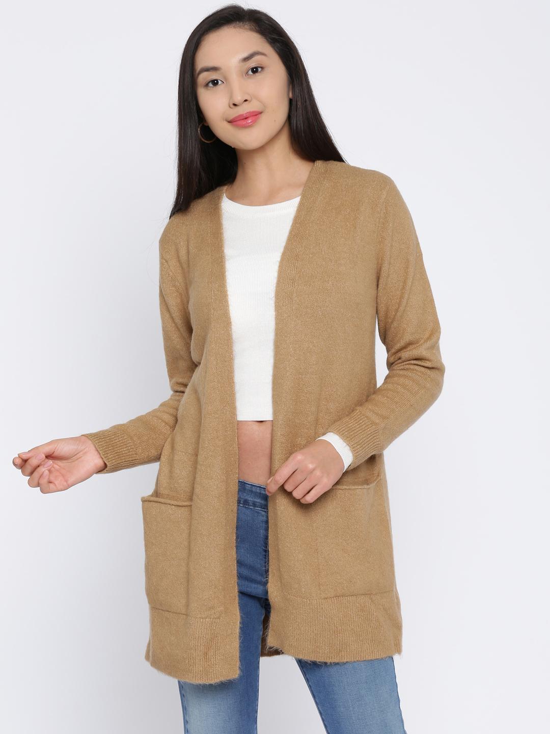 Buy FOREVER 21 Women Brown Cardigan Sweaters for Women 2059654