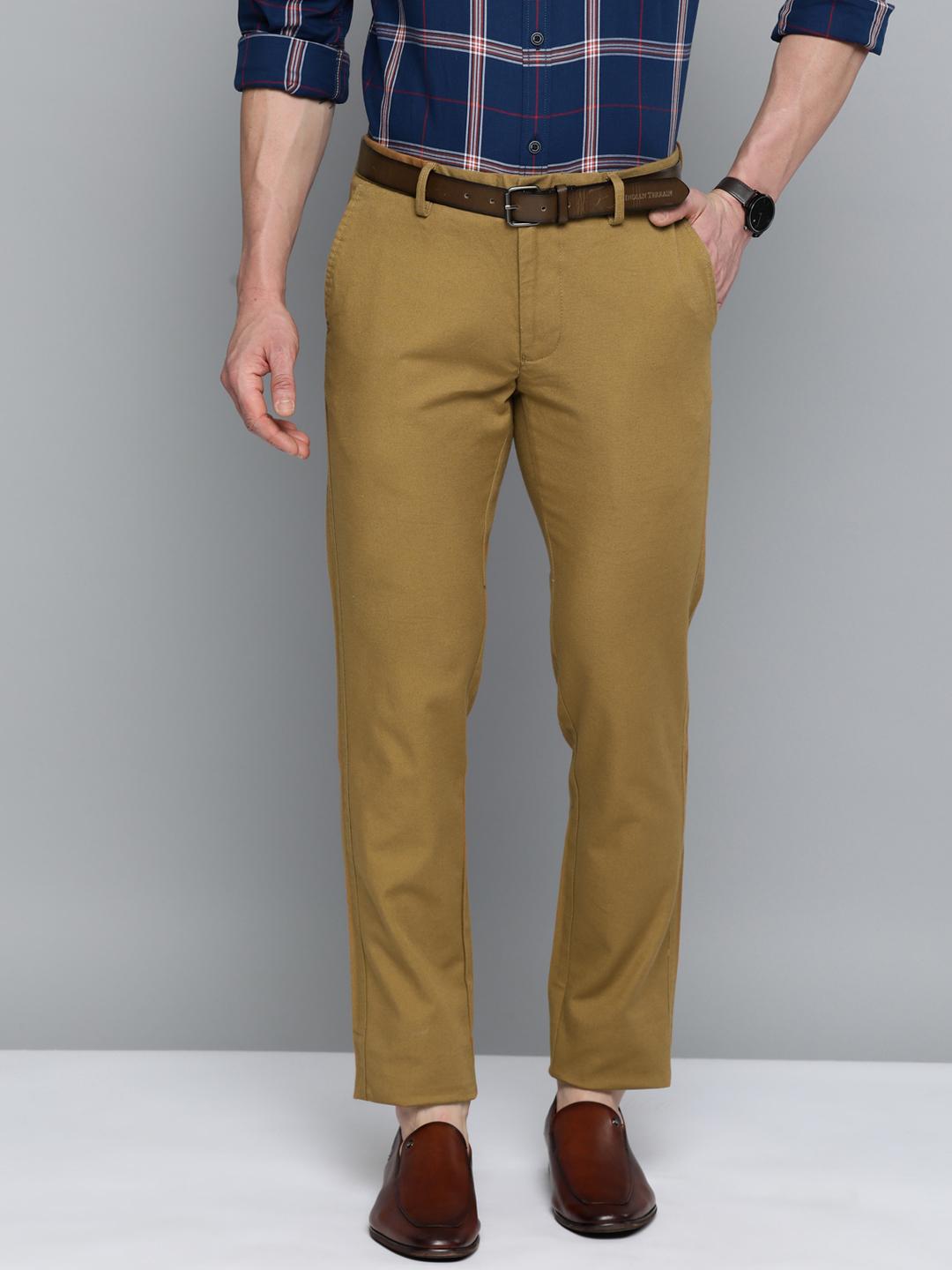 Buy Indian Terrain Men Brooklyn Slim Fit Trousers - Trousers for