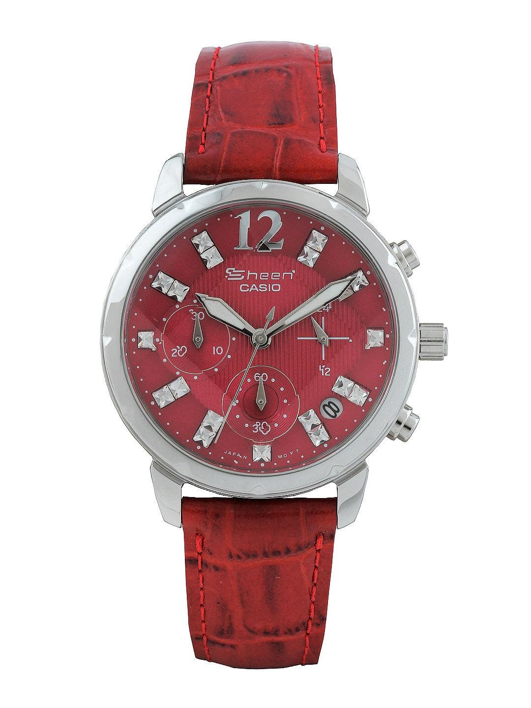 Buy Casio Sheen Women Red Analogue Watches (SH157) SHN-5010L-4ADR