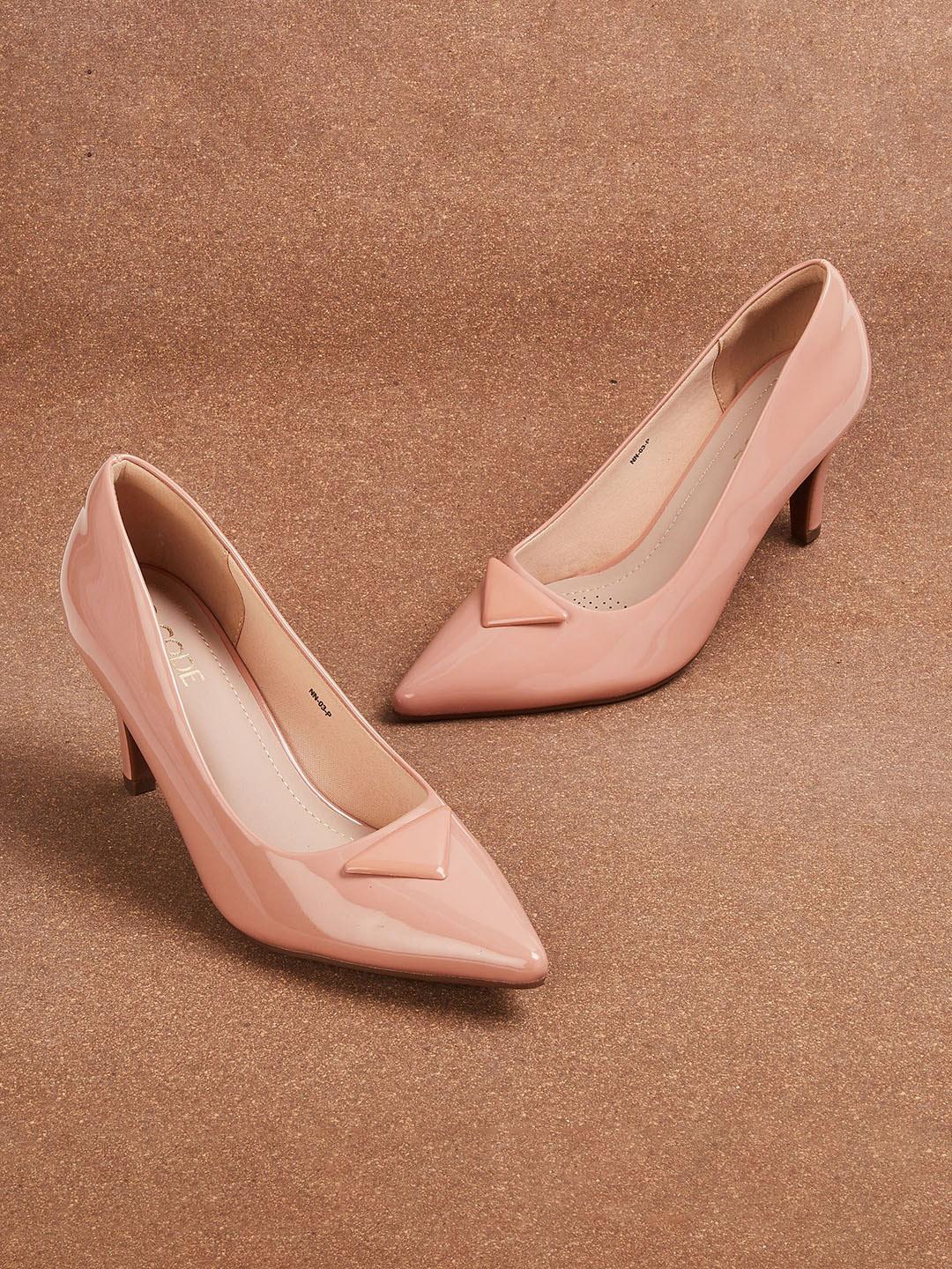 Buy CODE by Lifestyle Women Nude-Coloured Stiletto Pumps Heels