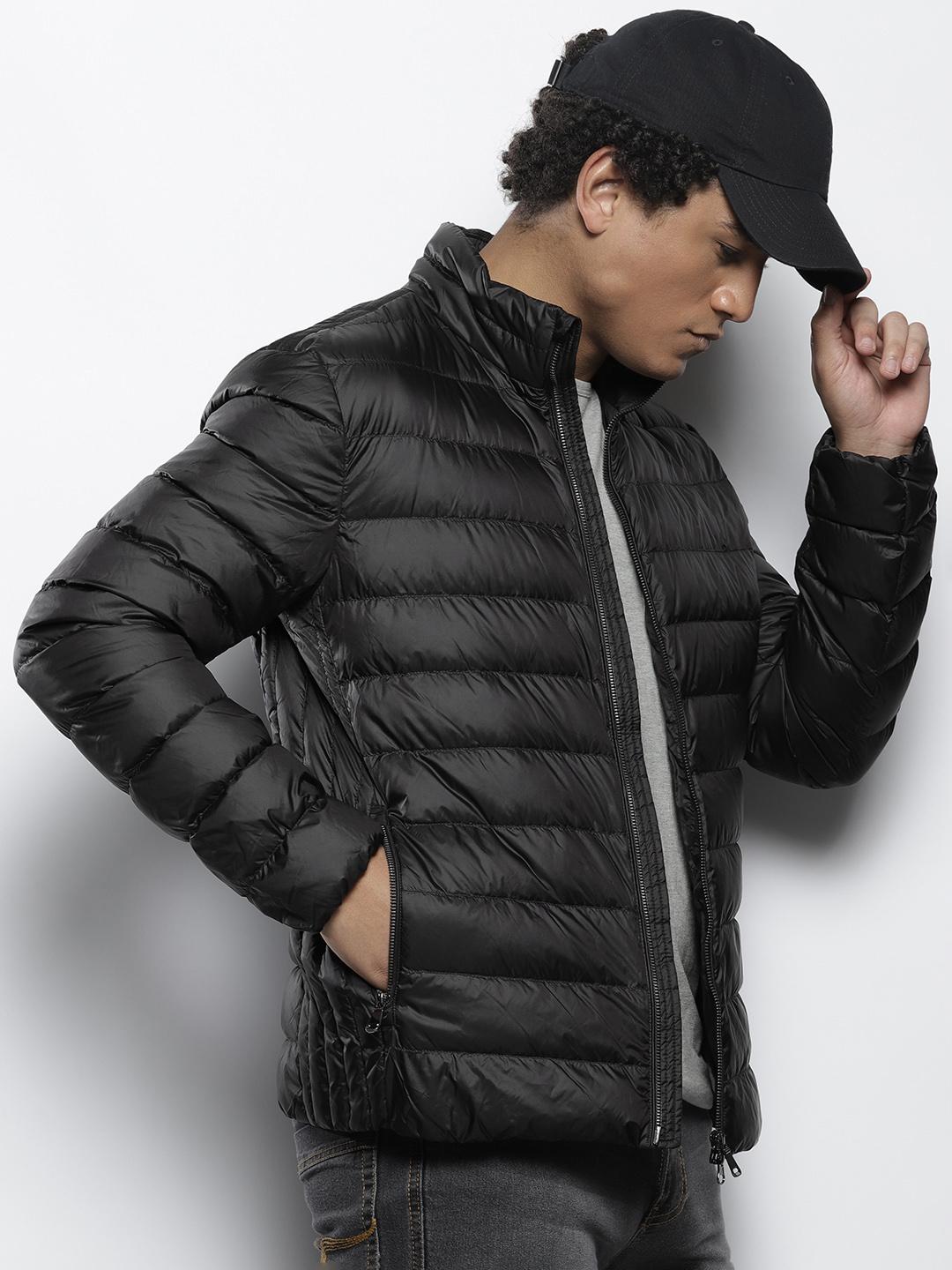 Buy Geox Men Black Lightweight Puffer Jacket Jackets for Men