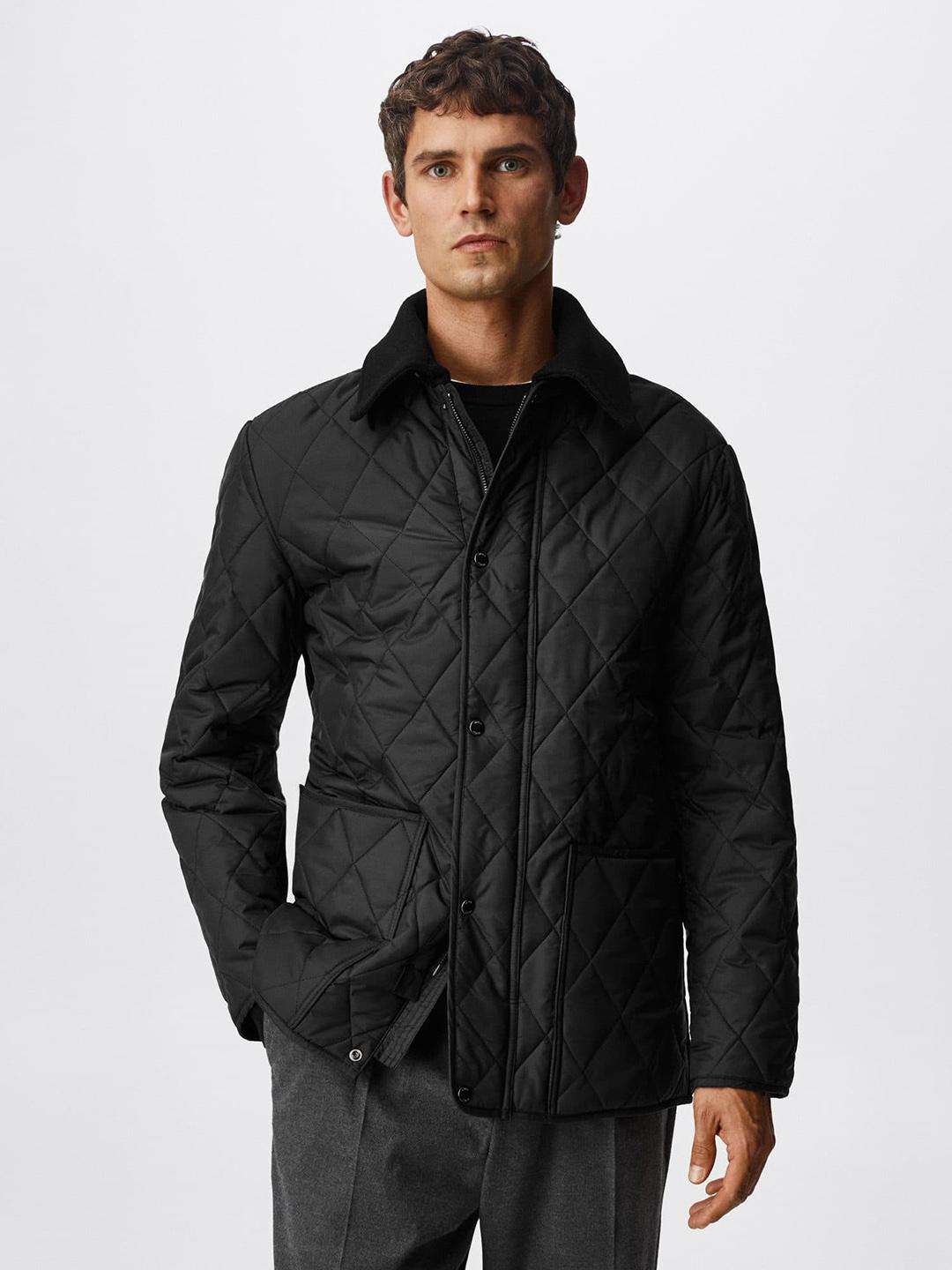 Buy MANGO MAN Black Sustainable Quilted Jacket Jackets for Men