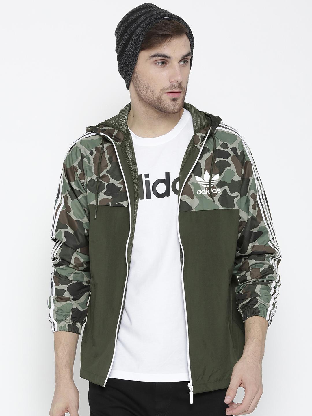 CAMOUFLAGE REVERSIBLE JACKET(MOD.） Buy ADIDAS Originals Men Olive Green Reversible WindBreaker