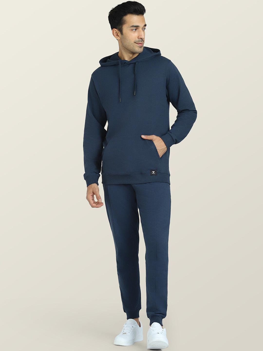 Buy XYXX Men Blue Cruze Hoodie & Joggers Combo Set - Tracksuits