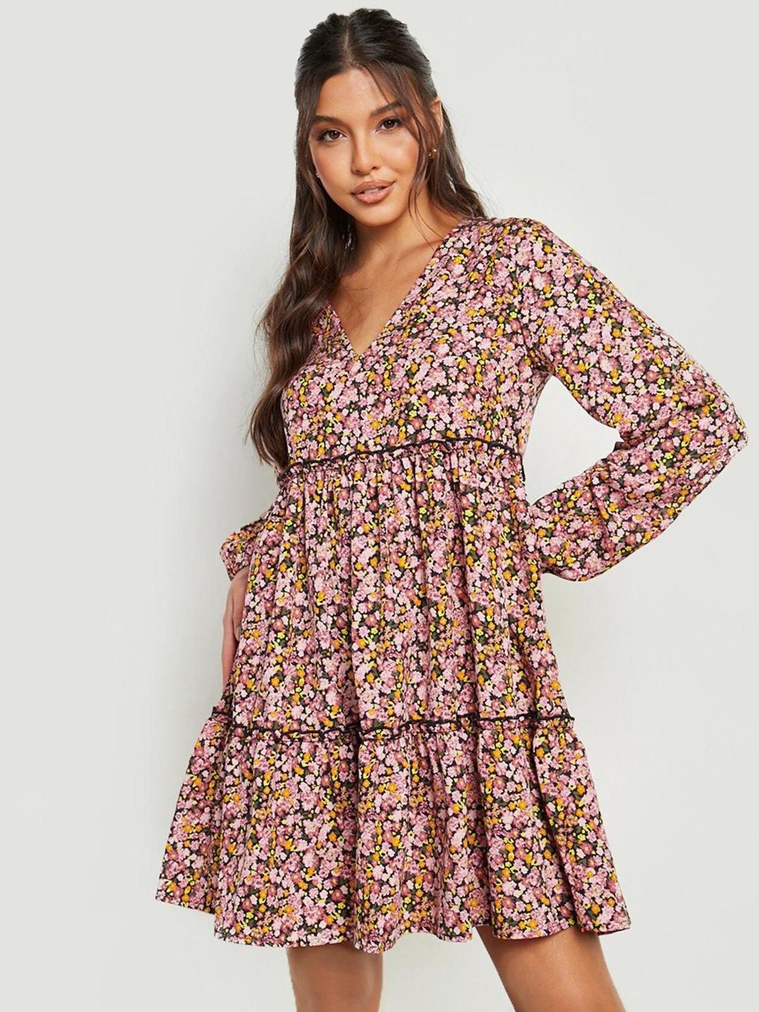 boohoo pink and green dress Buy & Floral A-Line - Dresses for Women 20957138 maid of honor dress