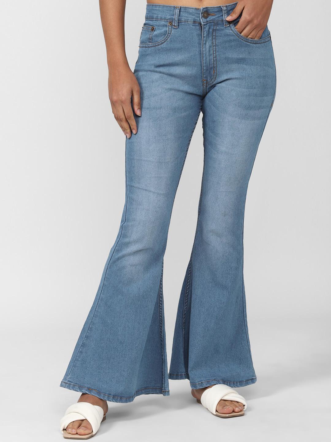 Myntra Plus Size Bootcut Ripped Jeans FOREVER 21 Women Mid-Rise