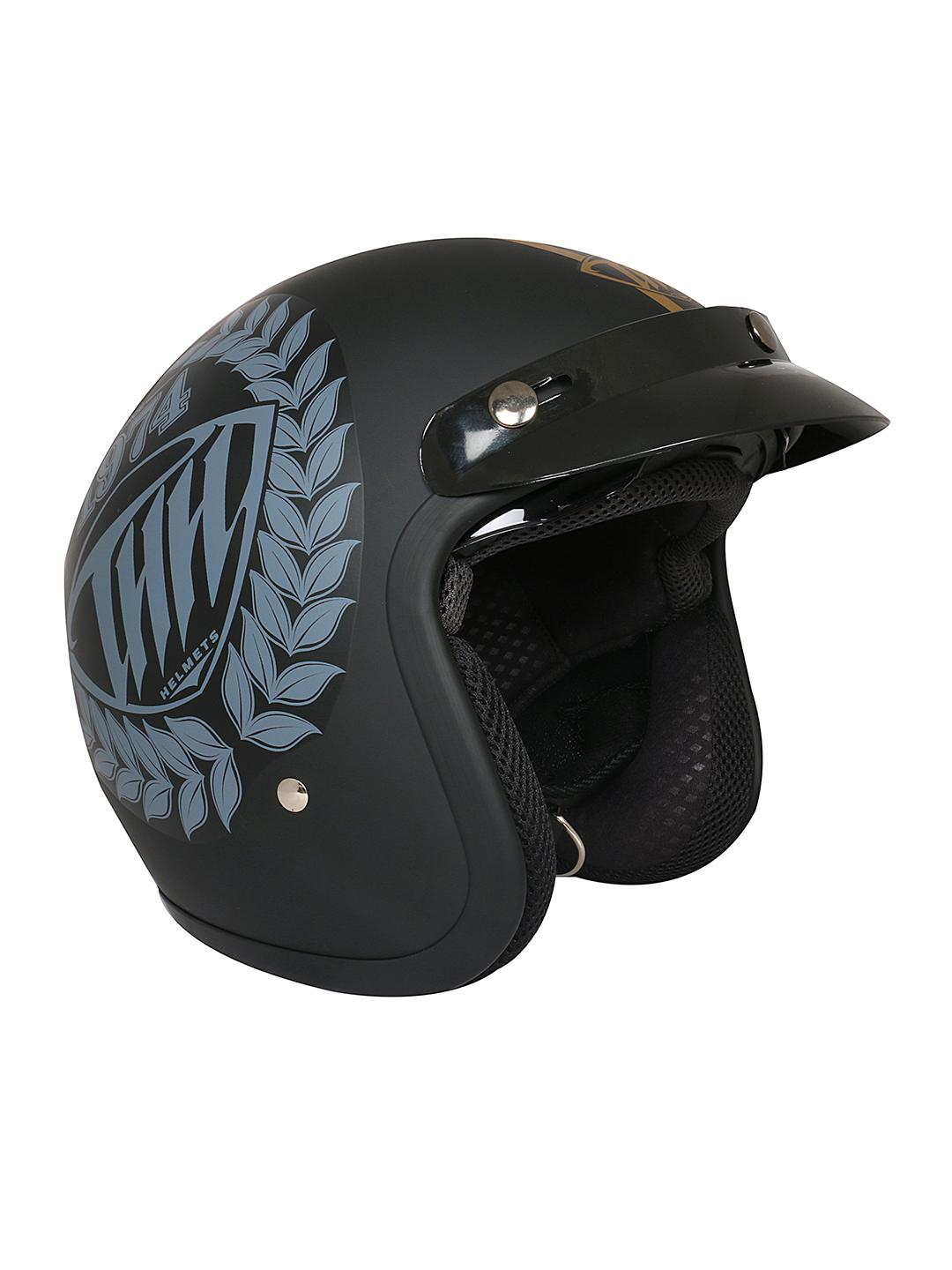 Thh Half Face Helmets Legend Buy THH Unisex Black Grey Legend