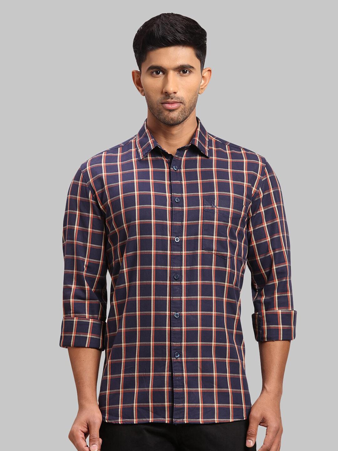 Parx Men Checked Cotton Slim Fit Casual Shirt - Image 1