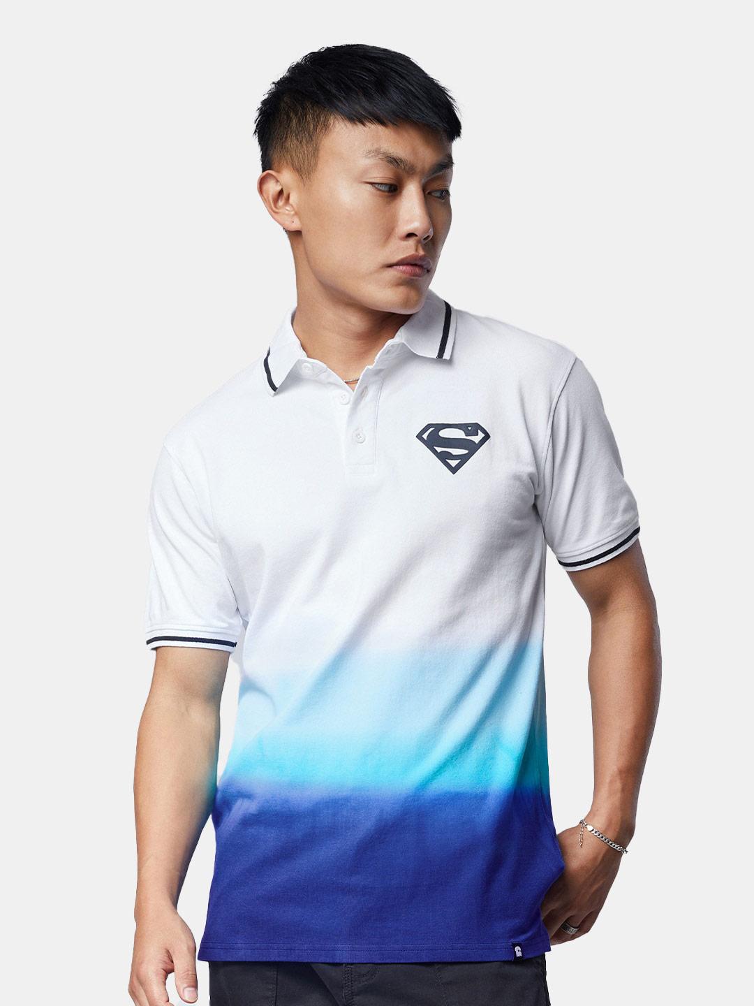 Buy The Souled Store Men Superman Colourblocked Polo Collar