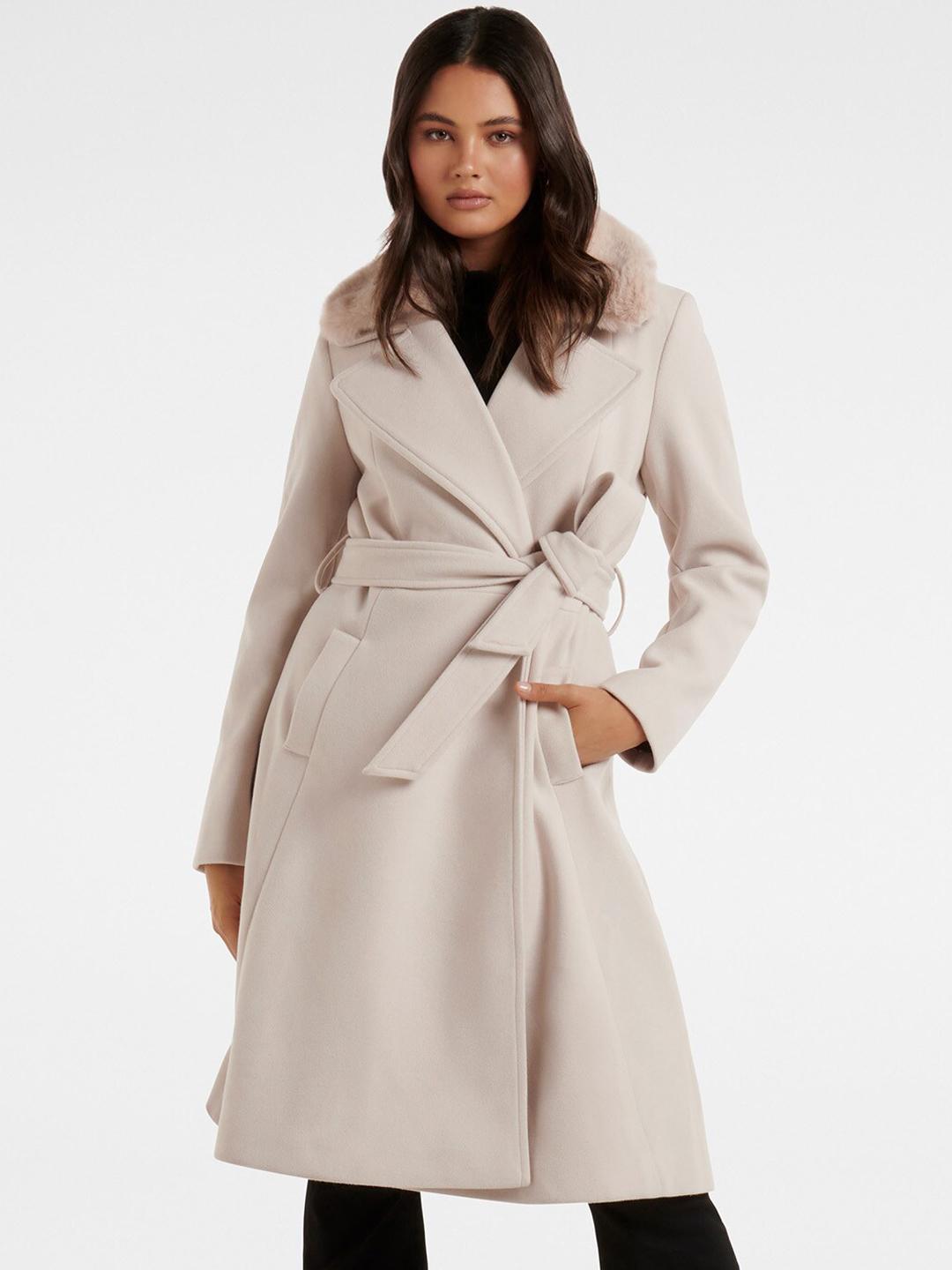 Buy Forever New Women Jordie Fur Collar Skirted Trench Coat