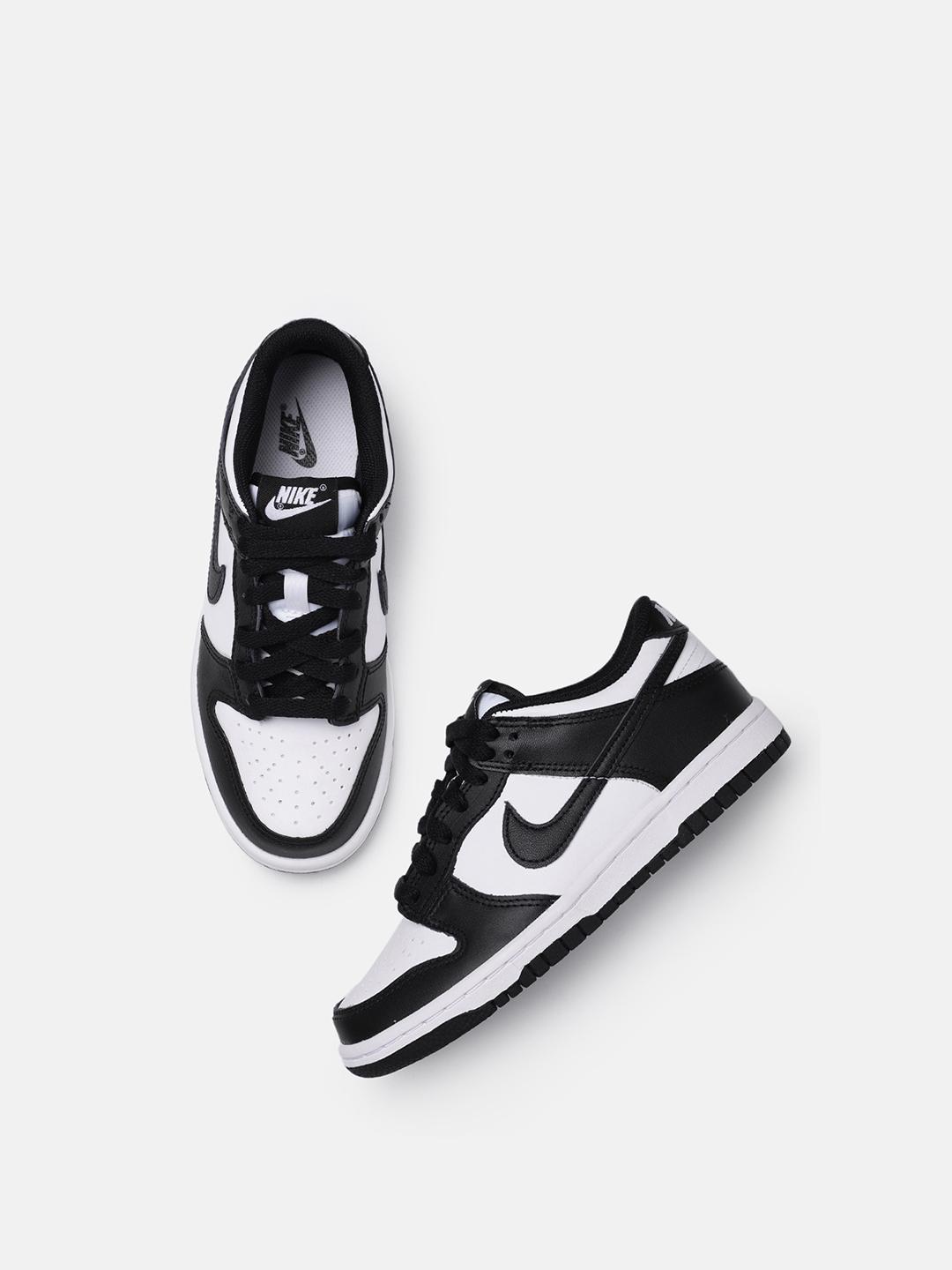 junior black and white dunks