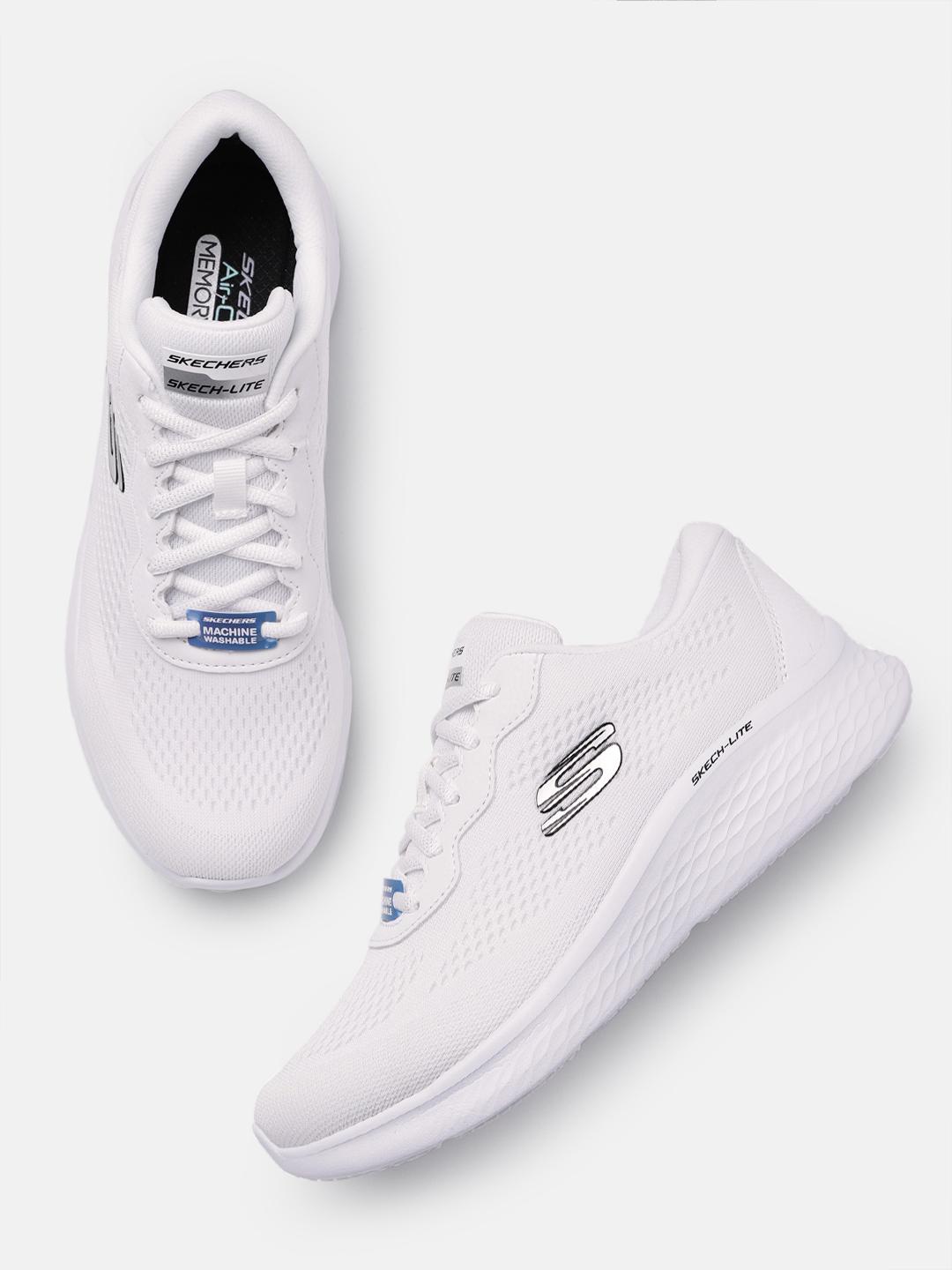 all white skechers memory foam
