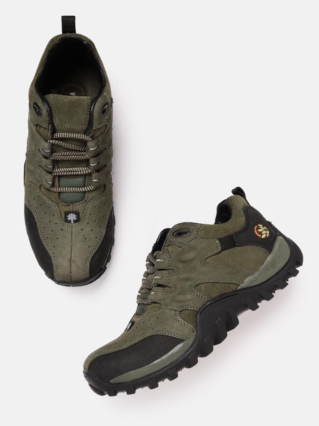 Woodland Men Colourblocked Leather Sneakers - Main Image