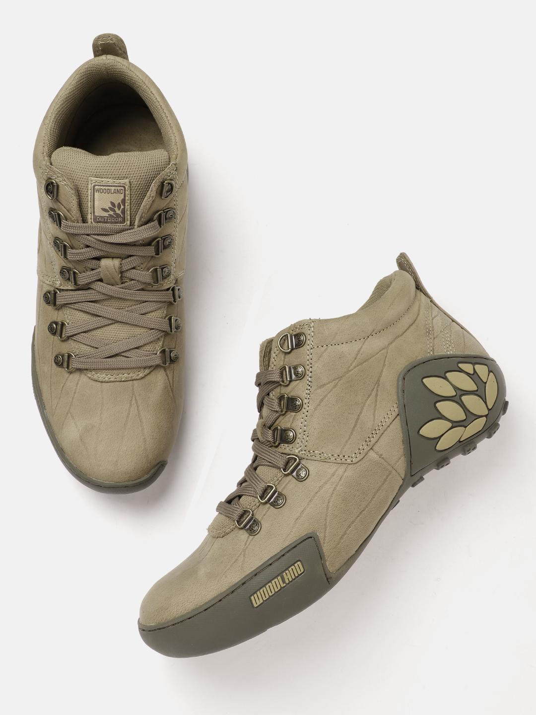 Buy Woodland Men Mid-Top Leather Sneakers Casual Shoes for Men