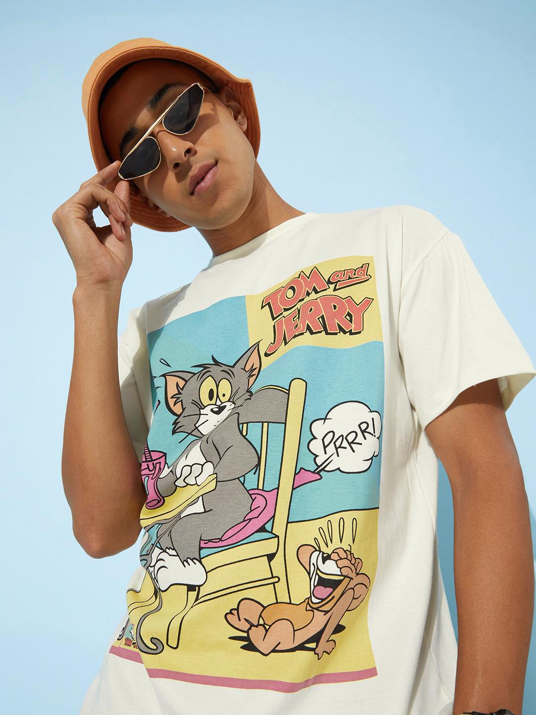 Buy Kook N Keech Toons Tom & Jerry Printed Drop-Shoulder Sleeves