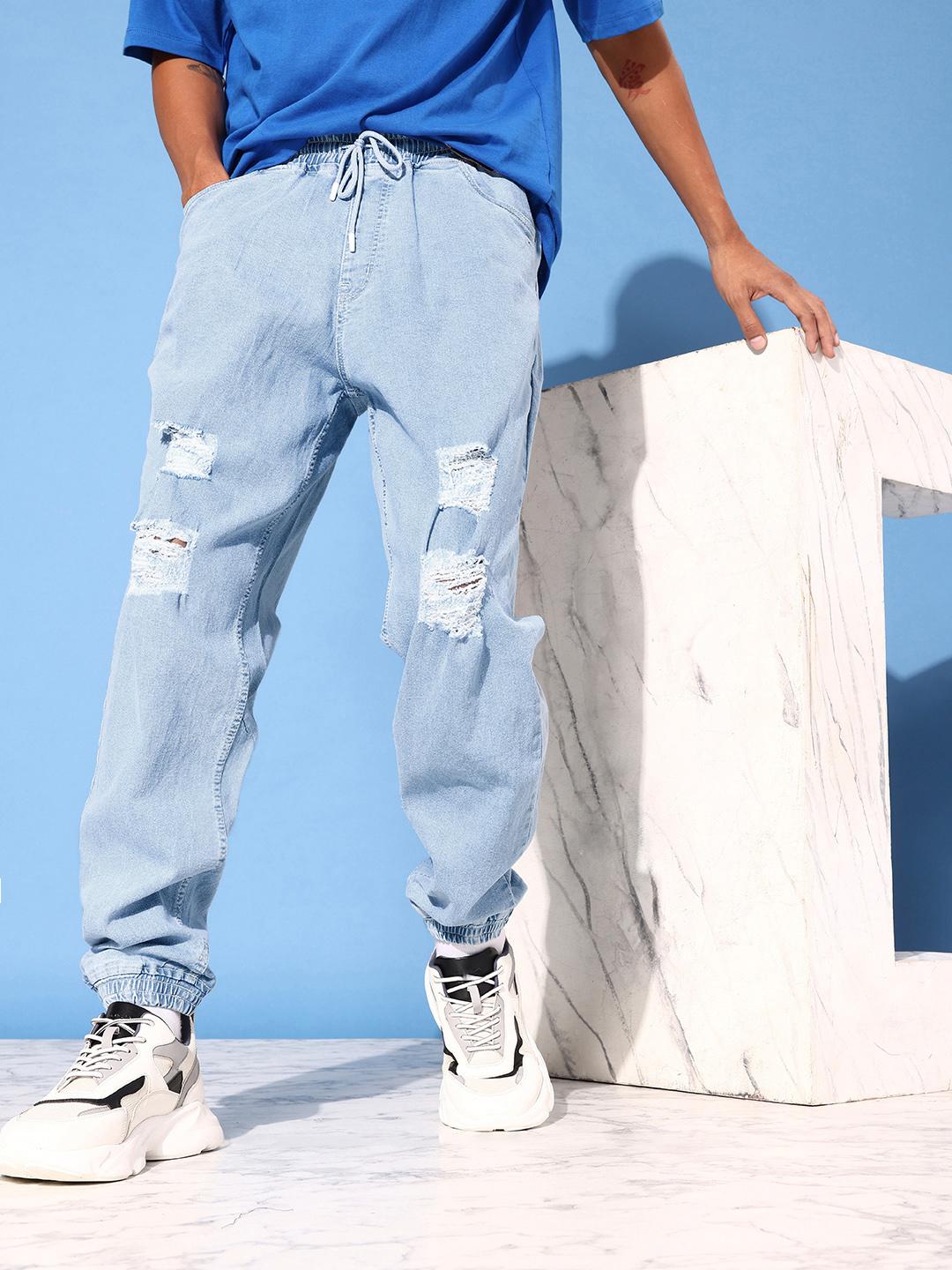 Cuffed Mens Jeans Kook N Keech Men Cool Blue Graffiti Jeans Highly