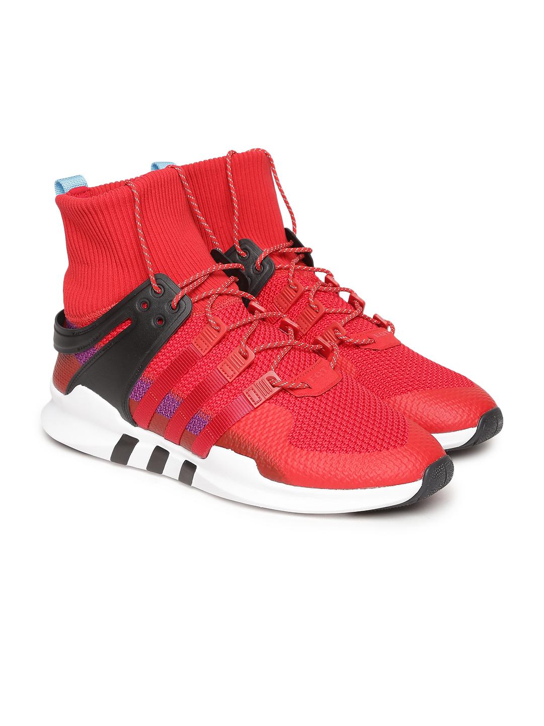 Buy ADIDAS Originals Men Red Leather High-Top EQT SUPPORT ADV