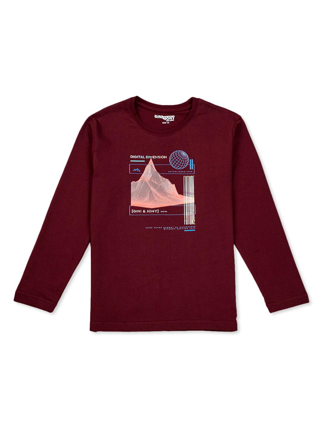 Buy Gini and Jony Boys Graphic Printed Cotton T-shirt - Tshirts