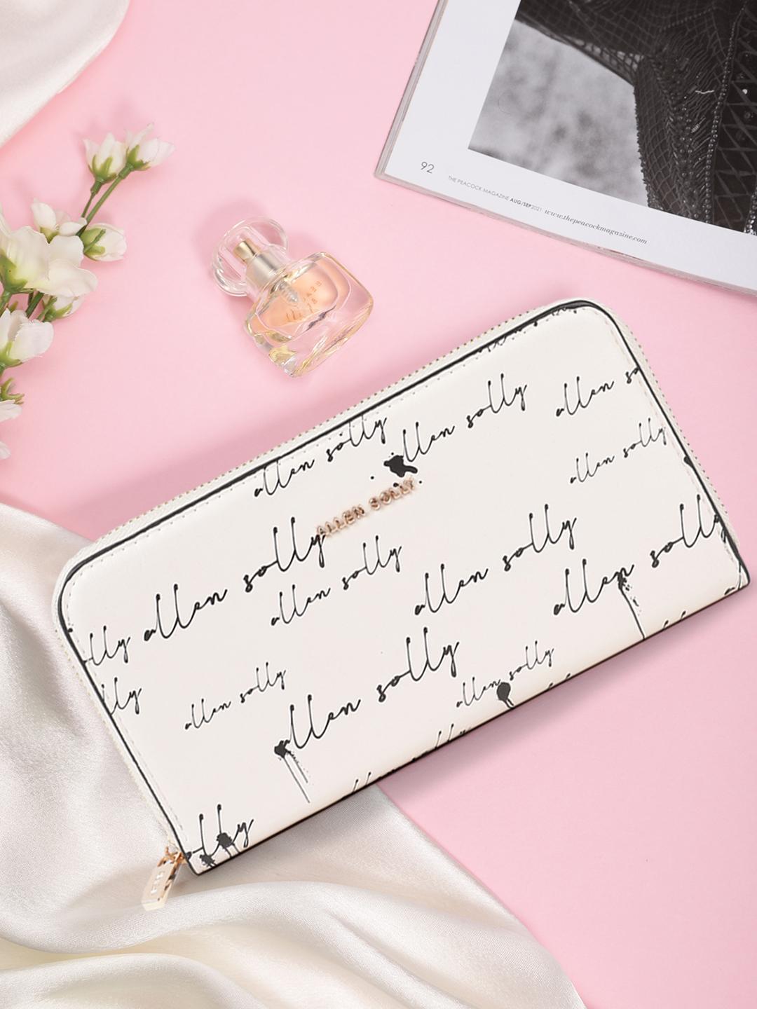 Buy Allen Solly Women Brand Logo Printed Zip Around Wallet