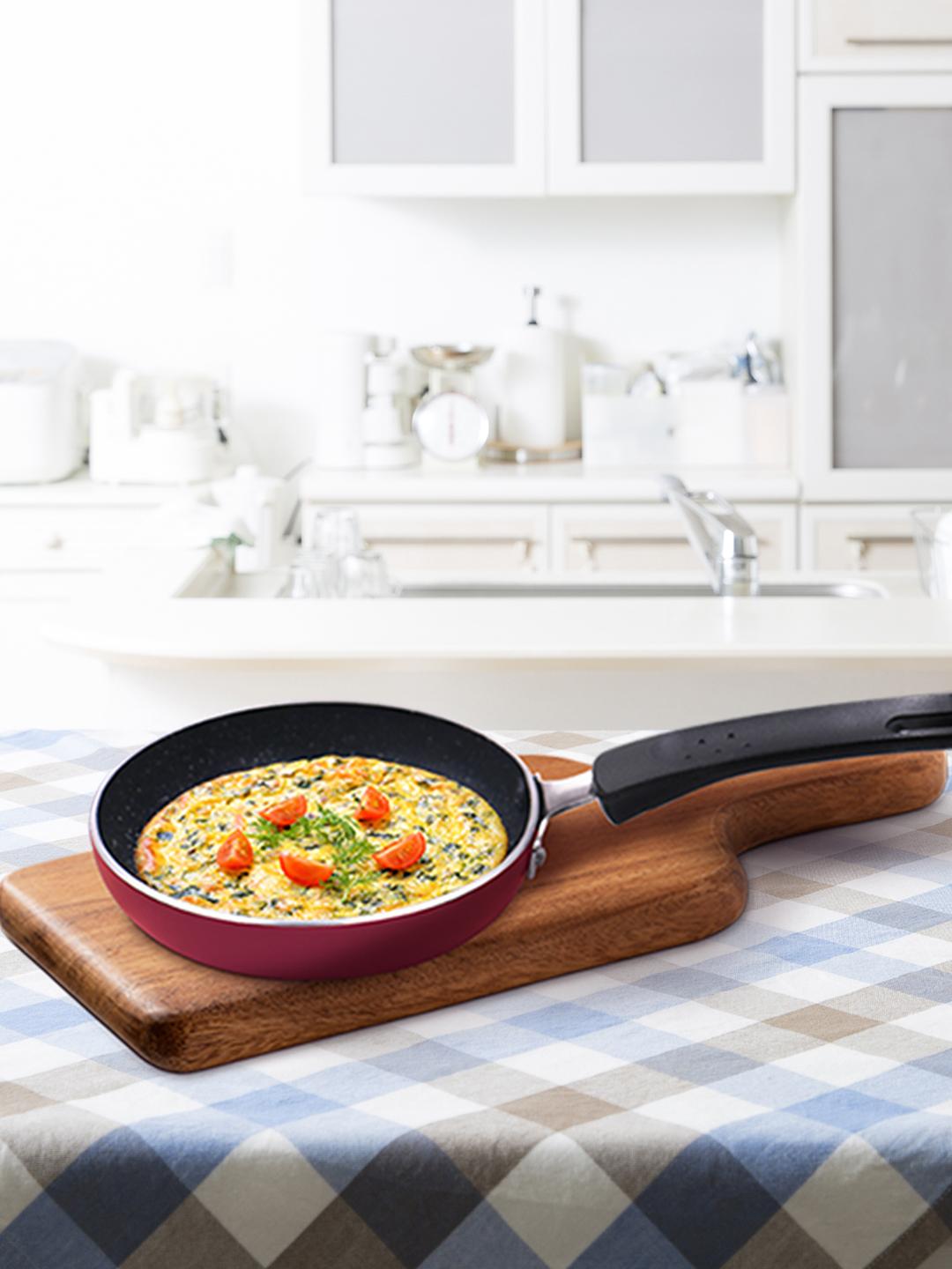 Buy Milton Pro Cook Granito Burgundy Non Induction Fry Pan 14 cm