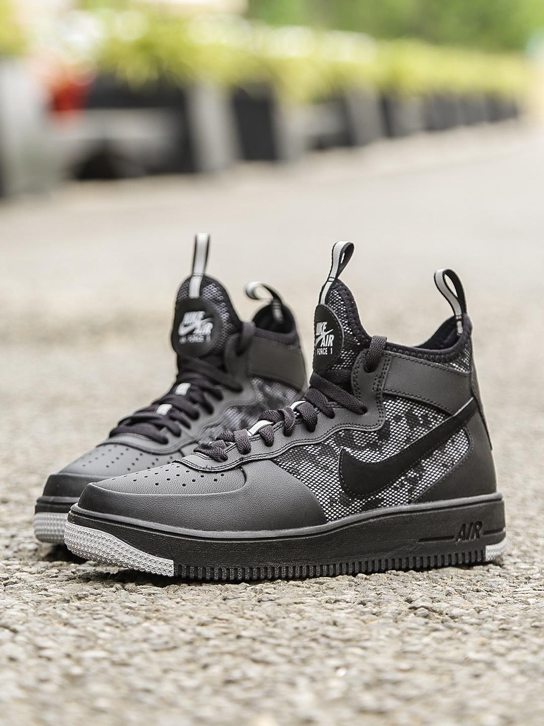 Buy Nike Men Black Perforated AIR FORCE ULTRAFORCE Mid-Top