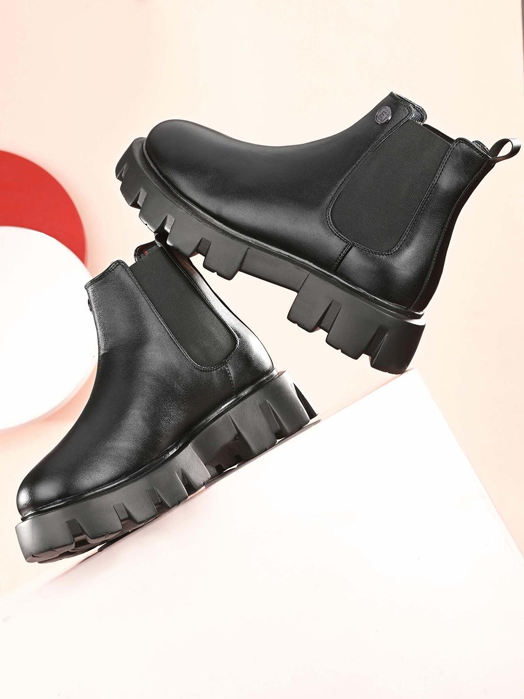 Eego Italy Men Mid Top Block Heels Chelsea Boots - Image 1